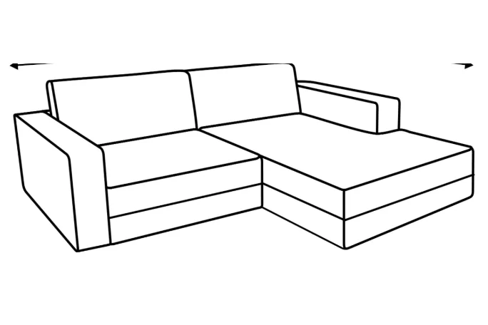 Hamilton – Sofa mit Longchair