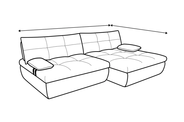 Positano – Sofa mit Longchair